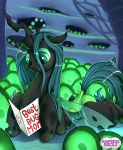  &lt;3 2020 arthropod changeling cute_fangs egg empressbridle english_text eyelashes female feral friendship_is_magic green_eyes hole_(anatomy) holidays horn insect_wings lying mother&#039;s_day my_little_pony on_front queen_chrysalis_(mlp) smile text wings 