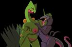  anthro big_breasts breast_lick breasts duo female female/female genitals holding_breast licking licking_lips lordstevie nintendo nipples pok&eacute;mon pok&eacute;mon_(species) pussy salazzle sceptile tongue tongue_out video_games 