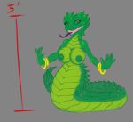  big_breasts breasts bush_viper female green_body hi_res inverted_nipples jewelry mxwqtkl naga nipples non-mammal_breasts nude old_world_viper reptile scales scalie serpentine snake solo tongue tongue_out uniped viper 