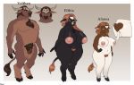  anthro balls big_breasts bovid bovine breasts cattle daughter father female genitals group hi_res male mammal mother mother_and_child mother_and_daughter mother_and_father nipples nude parent parent_and_child penis pubes roly slightly_chubby 