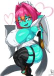  adelia_(changbae) big_breasts blush breasts changbae female goblin hi_res huge_breasts humanoid mammal melee_weapon open_mouth short_stack solo thick_thighs weapon wide_hips 