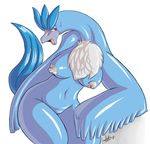  anthro articuno breasts chest_tuft female fur legendary_pok&#233;mon nintendo nipples plain_background pok&#233;mon pok&#233;morph pokemon solo tuft video_games white_background 