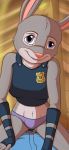  clothed clothing colrblnd_(artist) disney female female_on_top fur game_(disambiguation) judy_hopps lagomorph mammal on_top panties partially_clothed quickietime rabbit screencap straddling underwear undressing zootopia 