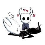  &lt;3 1:1 ambiguous_gender animal_humanoid arthropod arthropod_humanoid black_body black_skin breasts butt duo female hi_res hollow_knight hornet_(hollow_knight) humanoid insect insect_humanoid lying nude on_front protagonist_(hollow_knight) simple_background sleeping steeckykees team_cherry vessel_(species) video_games white_background 