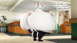  16:9 3d_(artwork) anthro big_butt butt clothing dialogue digital_media_(artwork) english_text equid equine female friendship_is_magic hi_res horse huge_butt hyper hyper_butt legwear mammal my_little_pony nurse nurse_redheart_(mlp) pinkierawr pony rear_view solo text thick_thighs thigh_highs widescreen 