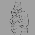  1:1 anthro black_and_grey breast_grab breasts dragonborn dungeons_and_dragons duo elf erection female female_on_anthro genitals grey_background hand_on_breast hasbro hi_res humanoid humanoid_genitalia humanoid_hands humanoid_on_anthro humanoid_penis humanoid_pointy_ears interspecies jovis_(kaizen) kagiri_(kaizen) line_art male male/female male_on_humanoid monochrome motion_lines penis pussy pussyjob reptile scalie sex simple_background standing steeckykees thigh_sex thrusting wizards_of_the_coast 