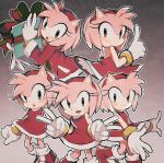  2018 accessory amy_rose anthro boots clothing eulipotyphlan female footwear gloves green_eyes hair_accessory hairband handwear hedgehog mammal open_mouth open_smile rellyia smile sonic_the_hedgehog_(series) video_games 