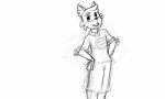  5:3 andromorph anthro canid canine fox hi_res intersex male mammal monochrome notafurryjustlikeyif 