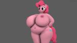  16:9 3d_(artwork) anthro big_breasts breasts casual_nudity digital_media_(artwork) equid featureless_crotch female friendship_is_magic hi_res huge_breasts mammal my_little_pony nude overweight pinkie_pie_(mlp) pinkierawr simple_background solo widescreen 