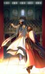  brown_hair cape code_geass from_behind full_body highres kubird_meme kururugi_suzaku lelouch_lamperouge male_focus multiple_boys red_cape standing uniform white_cape 