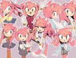  2019 alternate_costume amy_rose anthro clothing eulipotyphlan female footwear gloves green_eyes hair handwear hedgehog long_hair mammal open_mouth open_smile rellyia signature smile sonic_the_hedgehog_(series) video_games 