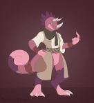  absurd_res cecil_chameleon chameleon clothing feet hi_res horn lizard male paws reptile scalie thejoyfuldragon 