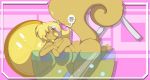  alcohol anthro areola beverage big_breasts blonde_hair breasts female glass gloria hair lemon looking_at_viewer mammal mastergodai mature_female nipples nude on_glass pawpads rodent sciurid smiling_at_viewer solo speech_bubble straw text 
