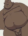  2020 anthro balls belly clothing flaccid genitals gouryou hi_res humanoid_genitalia humanoid_hands humanoid_penis kemono kwzu male mammal moobs nipples overweight overweight_male penis shirt simple_background solo suid suina sus_(pig) tokyo_afterschool_summoners topwear video_games white_background wild_boar 