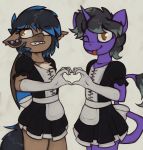  anthro bat_pony blinking clothed clothing crossdressing duo equid equine hi_res horse maid_uniform male mammal marsminer my_little_pony norec pony uniform 