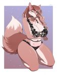  2020 amur anthro canid canine clothing digital_media_(artwork) eyebrows eyelashes female fox hi_res lingerie mammal solo 