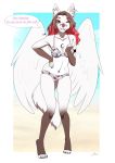  2020 4_toes 5_fingers amur anthro canid canine clothed clothing digital_media_(artwork) eyebrows eyelashes feathered_wings feathers female fingers hi_res hybrid mammal panties solo standing standingb toes underwear white_body white_feathers wings 