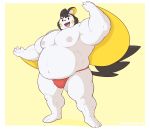  2020 anthro bulge clothing emolga hi_res humanoid_hands male manlyster nintendo overweight overweight_male pok&eacute;mon pok&eacute;mon_(species) simple_background solo underwear video_games white_body 
