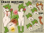  4:3 anthro breasts dunewulff english_text expression_sheet female genitals grace_mustang hi_res legendary_pok&eacute;mon model_sheet nintendo phone pok&eacute;mon pok&eacute;mon_(species) pussy shaymin sky_forme_shaymin solo text video_games 