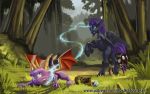  16:10 activision equid equine fan_character female feral horse kirillk male mammal my_little_pony nature nyx_(mlp) spyro spyro_the_dragon video_games widescreen 