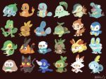  aodonguri bird black_eyes bulbasaur bunny cat charmander chespin chikorita chimchar closed_eyes closed_mouth commentary_request cyndaquil fennekin fiery_tail fire flame froakie frown full_body gen_1_pokemon gen_2_pokemon gen_3_pokemon gen_4_pokemon gen_5_pokemon gen_6_pokemon gen_7_pokemon gen_8_pokemon grookey happy litten looking_at_viewer monkey mudkip piplup pokemon popplio red_eyes rowlet scorbunny signature sitting smile snivy sobble squirtle standing starter_pokemon starter_pokemon_trio tail tepig torchic totodile treecko turtwig yellow_eyes 
