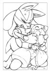  absurd_res animal_genitalia anthro balls chest_spike clenched_teeth cross-popping_vein eyes_closed fur genitals hi_res holding_object kneeling knot lucario male masturbation nintendo penetration penile penile_masturbation penis plushie plushophilia pok&eacute;mon pok&eacute;mon_(species) sheath simple_background solo spikes teeth tricksta vein video_games white_background 