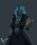  anthro anthro_pony arthropod book cane changeling crossover devil_may_cry_5 droll3 female friendship_is_magic hi_res my_little_pony queen_chrysalis_(mlp) solo tattoo_on_chest tattooed_arm v_(devil_may_cry) 