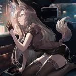  animal_ears devildogs dress heels tail thighhighs 