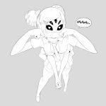  &lt;3 &lt;3_eyes 1:1 absurd_res animal_humanoid arachnid arachnid_humanoid arthropod arthropod_humanoid breasts clothed clothing condom english_text female hi_res humanoid monochrome muffet multi_eye redboard sexual_barrier_device solo spider_humanoid text undertale video_games 