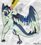  avian bird female fish fourth_wall_break gryphon hi_res hybrid marine mythological_avian mythology pencil_(disambiguation) shark 