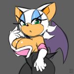  1:1 big_breasts breasts chiropteran cleavage clothed clothing female gloves handwear looking_at_viewer mammal rouge_the_bat solo sonic_the_hedgehog_(series) wings xylas 