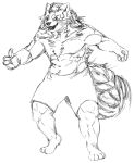 alpha_channel anthro canid canine clothed clothing male mammal monochrome muscular muscular_male raccoon_dog snapper_(vefzi) solo tanuki vefzi 