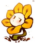  2019 ambiguous_gender elemental_creature flora_fauna flower flowey_the_flower hi_res hyeing02 living_flower not_furry plant simple_background solo undertale video_games white_background yellow_body 