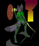  absurd_res allyway canid canine dark explore female fennec fox hi_res magic mammal melee_weapon night remwithpen sword thief weapon 