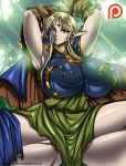  absurd_res big_breasts blonde_hair breasts clothed clothing deedlit elf female hair hi_res huge_breasts humanoid humanoid_pointy_ears looking_at_viewer not_furry osmar-shotgun record_of_lodoss_war solo 