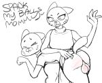 2020 anthro bottomless butt cartoon_network clothed clothing cock_and_ball_torture crossgender daughter domestic_cat duo eyes_closed felid feline felis female ftg_crossgender fti_crossgender genital_torture gynomorph hi_res intersex intersex/female mammal mary_senicourt mother mother_and_child mother_and_daughter nicole_watterson on_lap parent parent_and_child raised_clothing raised_skirt simple_background spank_marks spanking the_amazing_world_of_gumball white_background zambs 
