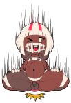  abdominal_bulge ahegao anal anal_penetration animate_inanimate anus ball balls big_butt blonde_hair brown_body brown_skin butt clothing dark_skin dildo dildo_in_ass dildo_penetration dildo_sitting doll flaccid football_(ball) foreskin genitals girly gloves hair half-closed_eyes handwear hi_res humanoid humanoid_genitalia humanoid_penis large_penetration looking_pleasured male male_focus narrowed_eyes not_furry nude open_mouth penetration penis pigskin sex_toy short_hair short_stack simple_background sitting small_penis solo_focus submissive submissive_male thick_thighs tongue tongue_out uncut wide_hips zeeman 