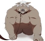  2020 anthro belly chizu humanoid_hands kemono male mammal moobs nipples overweight overweight_male simple_background solo suid suina sus_(pig) white_background wild_boar 