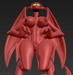  3d_(artwork) anthro artist_nighthia breasts demon digital_media_(artwork) dragon female genitals humanoid lucia_(satina) mature_female model nude pussy red_body red_skin satina_wants_a_glass_of_water solo wings yellow_eyes zbrush 