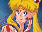  1girl bangs bishoujo_senshi_sailor_moon bleeding blonde_hair blood blood_from_mouth blood_on_face blue_eyes blue_sailor_collar bruise derivative_work drawfag earrings hair_ornament injury jewelry long_hair looking_at_viewer missing_tooth parted_bangs ryona sailor_collar sailor_moon sailor_moon_redraw_challenge school_uniform screencap_redraw solo tsukino_usagi twintails upper_body 