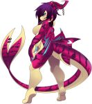  alpha_channel anthro blue_eyes breasts dragon female fin fin_piercing fish furgonomics furry-specific_piercing hair hybrid marine membrane_(anatomy) membranous_wings non-mammal_breasts nude piercing purple_hair rudragon shark simple_background smile solo transparent_background wings 