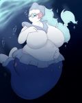  absurd_res anthro belly big_belly big_breasts breasts featureless_breasts female hi_res homemosaco marine navel nintendo non-mammal_breasts nude pok&eacute;mon pok&eacute;mon_(species) primarina solo video_games white_body 