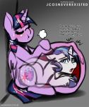  blush bodily_fluids equid equine eyes_closed female friendship_is_magic horn horse jcosneverexisted male mammal my_little_pony pony shining_armor_(mlp) sitting sweat text twilight_sparkle_(mlp) unicorn vore winged_unicorn wings x-ray 