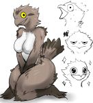  anthro avian bird breasts enigi09 female non-mammal_breasts potoo solo 