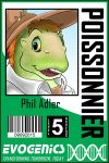  anthro badge dna fish fishing_hat flinters green_background hi_res id_badge level_5 male marine pheagle salmon salmonid_(fish) simple_background sockeye_salmon solo transformation 