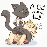  a_cat_is_fine_too animal_crossing anthro anthro_penetrated anus ashe_(starshippizza) balls bell bell_collar black_body black_fur blonde_hair bottomless clothed clothing collar cowgirl_position domestic_cat duo english_text eyes_closed feet felid feline felis female female_on_top female_penetrated fur genitals hair hand_on_butt hi_res human human_on_anthro human_penetrating human_penetrating_anthro humanoid_feet interspecies junyois looking_back looking_pleasured male male/female male_penetrating male_penetrating_female mammal nintendo on_top pawpads penetration penile penile_penetration penis pussy sex shirt soles t-shirt text topwear vaginal vaginal_penetration video_games villager_(animal_crossing) 