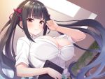  asa_no_ha breasts cleavage close long_hair original 