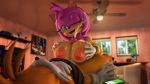  3d_(artwork) 4k absurd_res amy_rose anthro bdsm bodily_fluids bondage bound breasts canid canine cellphone cum cum_on_breasts cum_on_face daws19 digital_media_(artwork) domination duo eulipotyphlan eyes_closed female female_domination fox genital_fluids hedgehog hi_res lying male male/female mammal miles_prower nipples on_back phone sex sonic_the_hedgehog sonic_the_hedgehog_(series) titfuck 