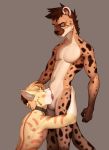  anthro cheetah domestic_cat duo felid feline felis fellatio hi_res knipp mahalo_(mahalocheetah) male male/male mammal meheheehehe oral penile sex 