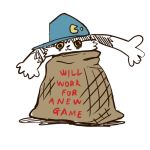  anthro boke_(artist) clothing domestic_cat english_text felid feline felis hat headgear headwear humor klonoa klonoa_(series) long_ears male mammal sack text video_games yellow_eyes 